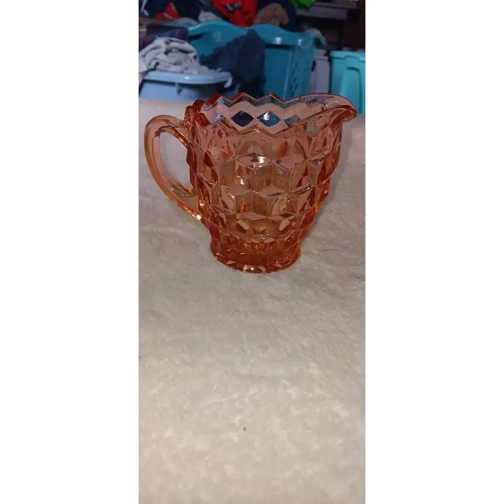 Vintage Indiana Whitehall Glass Cubist 4